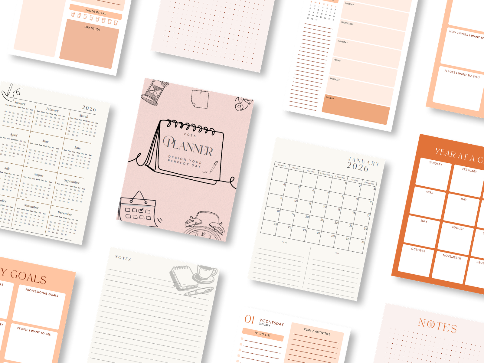 الأجندة الرقمية الذكية 2026 تخطيط وانجاز 50 صفحة